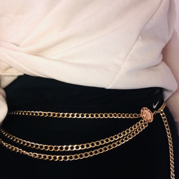 Accessories Gold Hip Chain Belt With Medallion Poshmark
